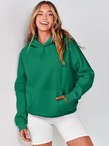 Vista 81 de ANRABESS - Sudaderas con capucha para mujer, sobre talla, de vellón de manga larga, modelo de 2024, para otoño