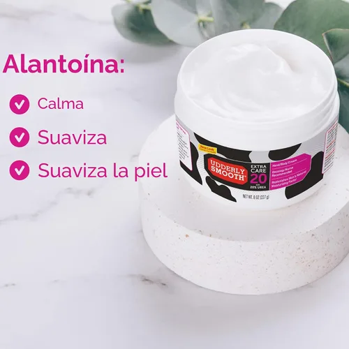 Vista 6 de Udderly Smooth Extra Care Crema hidratante profunda para manos/cuerpo con 20% de urea, sin perfume, 8 onzas Crema hidratante intensiva, crema