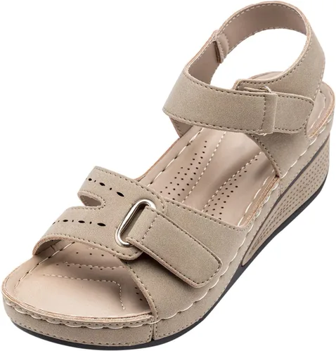 Vista 12 de Sandalias ortopédicas a la moda para mujer, sandalias para caminar con soporte de arco antideslizantes y cómodas, sandalias informales, sandalias