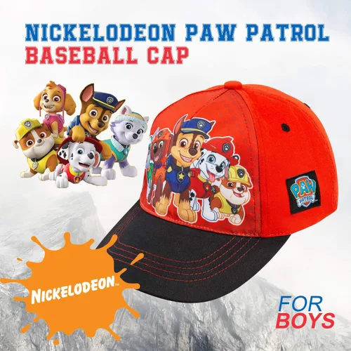 Vista 2 de Nickelodeon Paw Patrol - Gorra de béisbol de algodón para niños (2 a 5 años), color rojo y negro