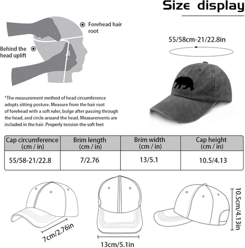 Vista 3 de Baseball Caps Bear Baseball Caps, Vintage Baseball Caps for Women