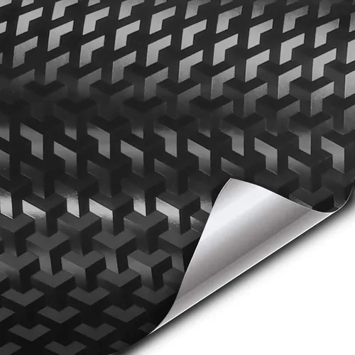 Vista 7 de VViViD Envoltura de vinilo de fibra de carbono negra de diseñador (carbono triangular, 1 pie x 5 pies)
