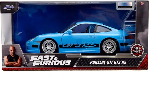 Vista 2 de Jada Toys Fast & Furious Brian's Porsche 911 GT3 RS 1:24 - Coche fundido a presión, juguetes para niños y adultos