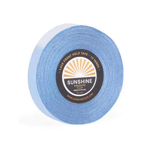 Vista 10 de Rollo de cinta adhesiva de encaje frontal para peluca, cinta de repuesto para cabello (1/2 pulgada x 3 yardas)