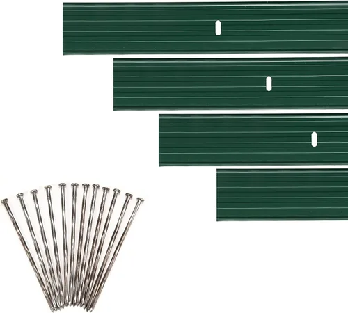 Vista 11 de Dreamscape YardEdge Kit de bordes de aluminio para paisajismo – 8 tiras, 6 pies cada una (48 pies en total), acabado de molino – Borde de paisajismo