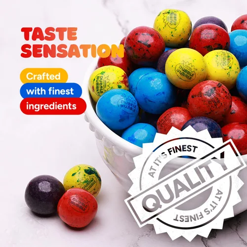 Vista 5 de Gumballs in Jar - Berry Blots Gumballs - Goma de mascar grande de 1 pulgada - Gomas de mascar grandes con sabor a fruta para niños de 9 onzas - Goma