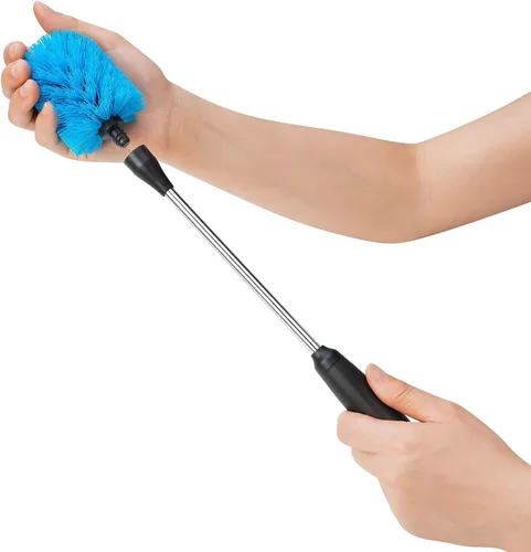 Vista 4 de MOSOLAN Cepillo para botellas de acero inoxidable con cabezal reemplazable, paquete de 2 cepillos de limpieza de mango largo para botellas de agua