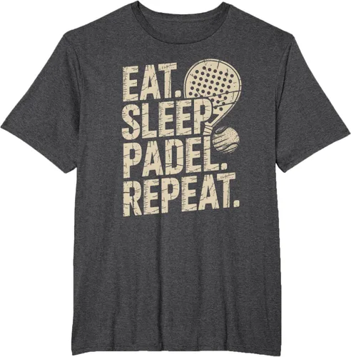 Vista 66 de Camiseta Eat Sleep Padel Repeat Padel Jugador de Tenis