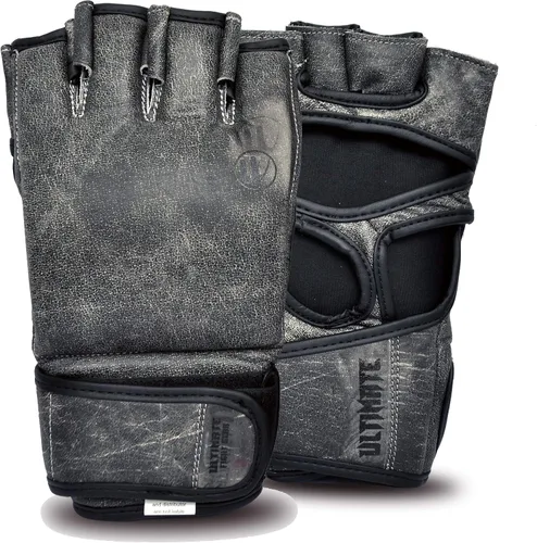 Vista 3 de Antique Grey Series - Guantes de lucha vintage de MMA - Piel auténtica