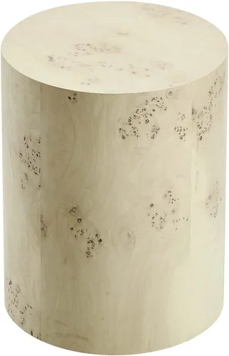Vista 5 de Modway EEI-6271-BLB Cosmos - Mesa auxiliar redonda de madera Burl de 16 pulgadas, color marrón blanqueado