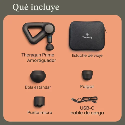 Vista 9 de TheraGun Therabody Prime (5ª generación) - Pistola de masaje de terapia de percusión de tejido profundo, habilitada para Bluetooth, masajeador