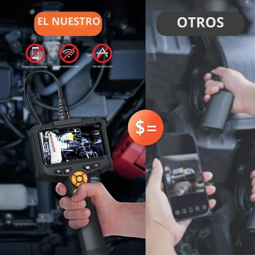 Vista 3 de Daxiongmao Boroscope 1080P Cámara industrial de inspección endoscopio Mechanical Tool for Automotive, HVAC, Plumbing, 4.3" IPS Screen, IP67