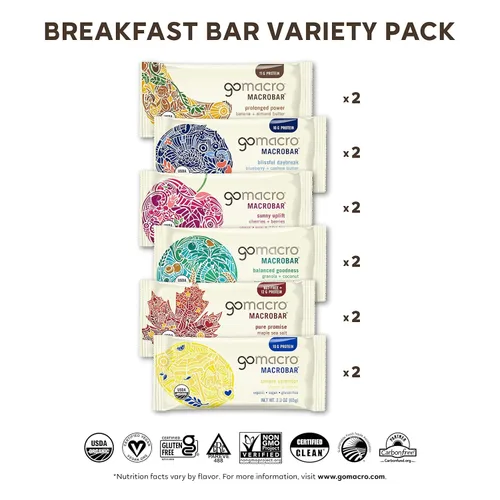 Vista 3 de GoMacro Macrobar - Barras de proteína, paquete variado