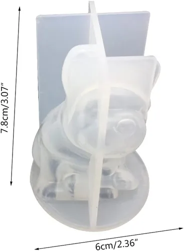Vista 5 de appuivbt Molde de jabón de bulldog francés 3D, molde de silicona para cachorros, molde de fabricación de velas, moldes de fundición de resina