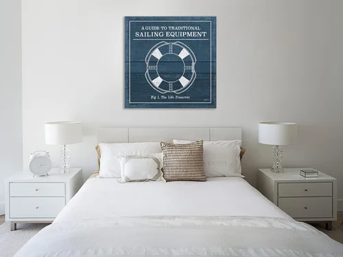 Vista 2 de Jaxson Rea "Vintage Sailing Knots X Gallery Wrapped Canvas by Mary Urban, 12" x 12