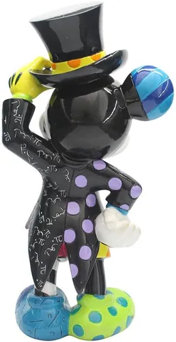 Vista 3 de Enesco Disney by Britto - Figura de Mickey Mouse con sombrero superior, 8.07 pulgadas, multicolor