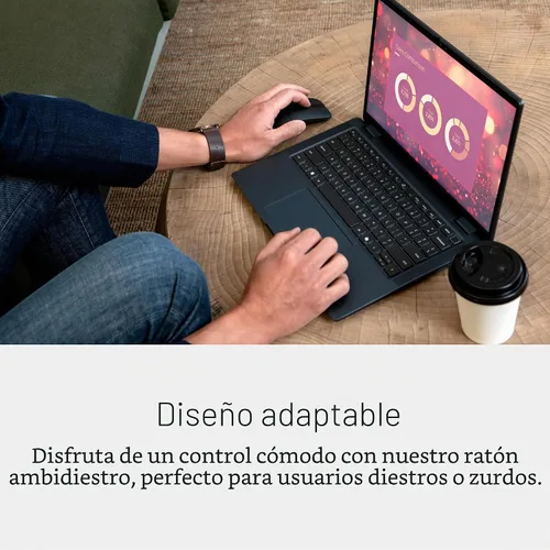Vista 5 de Mouse de viaje Bluetooth Dell MS700, Bluetooth 5.0, par Microsoft Swift/par Dell (solo Windows 10 y 11), sensor óptico LED, desplazamiento táctil