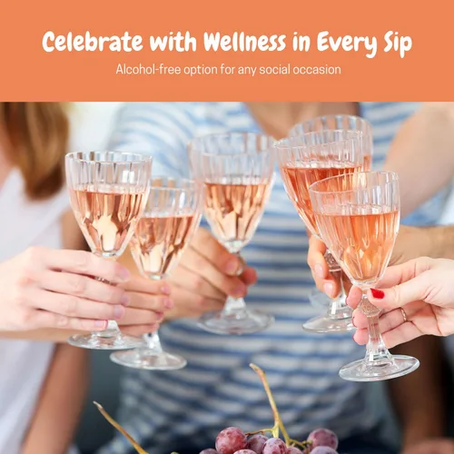 Vista 9 de Karviva Alternativa al vino rosado sin vino sin alcohol – Bajo en azúcar, orgánico, mezcla de hierbas para relajación, equilibrio hormonal y salud