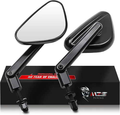 Vista 9 de MZS Espejos de motocicleta, LED Racing Espejo retrovisor de señal de giro dual ajustable compatible con Hayabusa ZX4R ZX6R ZX14R ZX10R ZX12R CBR500R
