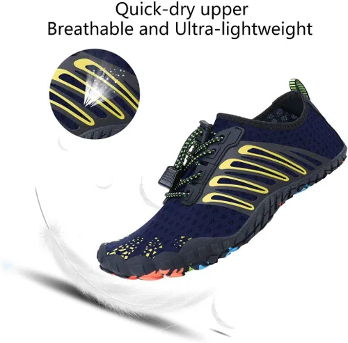 Vista 2 de MAYZERO Zapatos de agua para hombres y mujeres, zapatos de surf, playa, piscina, zapatos de punta ancha, senderismo, zapatos de agua, zapatillas
