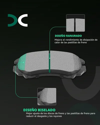 Vista 2 de SCITOO D924 D813 Juego de pastillas de freno de cerámica delanteras