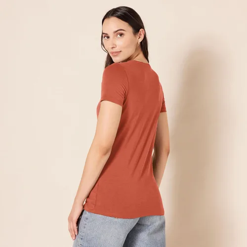 Vista 348 de Amazon Essentials Women's Regular-Fit Short-Sleeve Crewneck T-Shirt