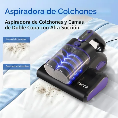 Vista 4 de Aspiradora de colchón, aspiradora de cama de 16 KPa con aire
