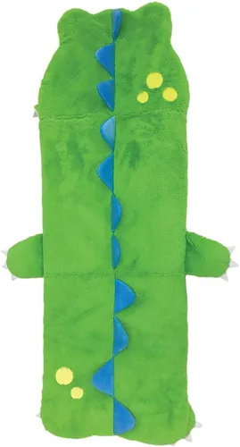 Vista 2 de iscream Dinosaur Buddy - Saco de dormir con cremallera y forro polar sintético de sherpa de 73 x 25 pulgadas