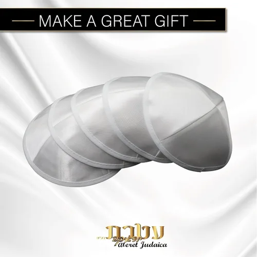 Vista 2 de Ateret Judaica Yarmulke - Gorra de satén para hombres y niños 40 unidades tamaño 75in sombrero de Yamaka judío