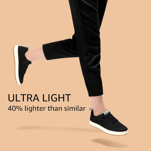 Vista 3 de STQ Zapatos deportivos de moda con cordones para mujer, zapatos casuales de negocios Zapatos superiores de malla transpirable para caminar