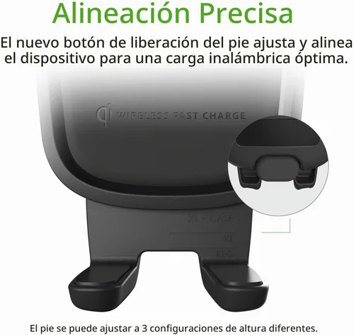 Vista 5 de iOttie Cargador de coche Easy One Touch inalámbrico 2 Qi carga ranura para CD + salida de aire Combo soporte de teléfono para iPhone, Samsung