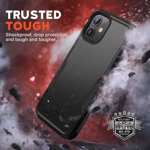 Vista 6 de NTG - Funda diseñada para iPhone 12 & iPhone 12 Pro, delgada y ligera, protector sólido de gran resistencia a prueba de golpes para iPhone 12 de 6.1