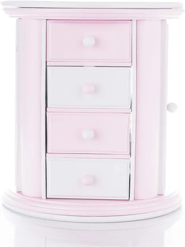 Vista 2 de Caja de joyería musical collar caja de almacenamiento mujeres niños joyería organizador caja