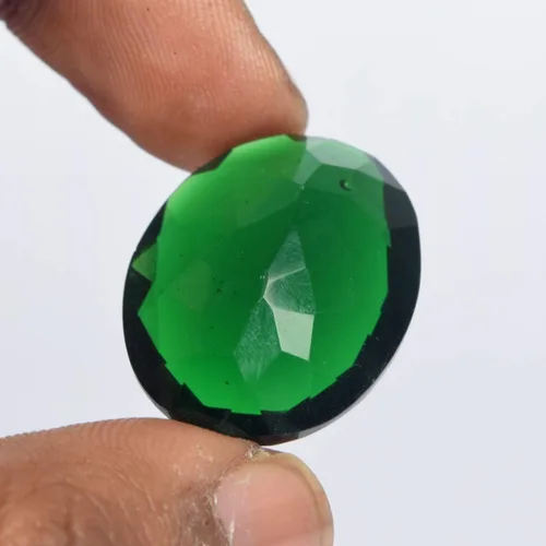 Vista 4 de REAL-GEMS Piedra preciosa suelta amatista verde