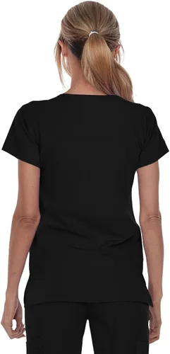 Vista 2 de Greys Anatomy Signature 2121 - Blusa de uniforme médico con dos bolsillos cuello con muesca tipo yugo