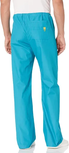 Vista 2 de WonderWink The Papa-Pantalón médico unisex con cordón, Cerceta Real