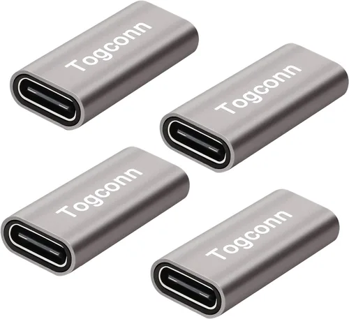 Vista 9 de Paquete de 2 acopladores USB, carcasa de aluminio USB 3.0 tipo A hembra a hembra, compatible con transferencia de datos de 5 Gbps y carga rápida