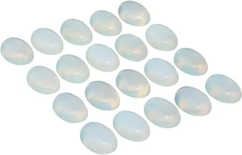 Vista 2 de mookaitedecor 12pcs Oval Cabujón Piedra Preciosa CAB Flatback Stone para la fabricación de joyas