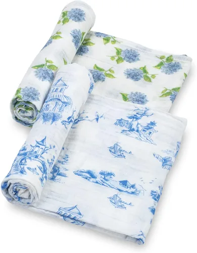 Vista 24 de LollyBanks Mantas para Bebé, Manta de Arrullo de Muselina de Algodón 100% para Niñas, Suave y Grande de 47 x 47 Pulgadas, Arrullo para Recién