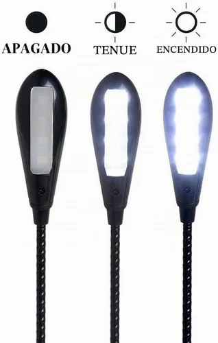Vista 5 de HANERDUN Lámpara LED brillante USB para computadora portátil, color negro