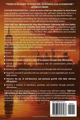 Vista 2 de Daily Self-Care Affirmations for Busy Black Women Cultivating Self-Care Habits Empowering Practices for a Healthy Mind, Body, and Soul