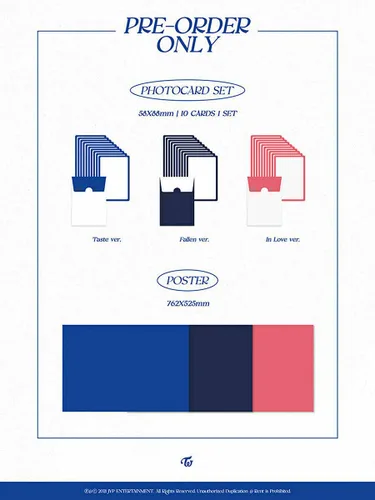 Vista 4 de TWICE TASTE OF LOVE 10th Mini Album TASTE + FALLEN + IN LOVE 3VER FULL SET. 3 Photo Book+3 Lenticular Card +3 Taste Card+etc TWICE GIFT CARD