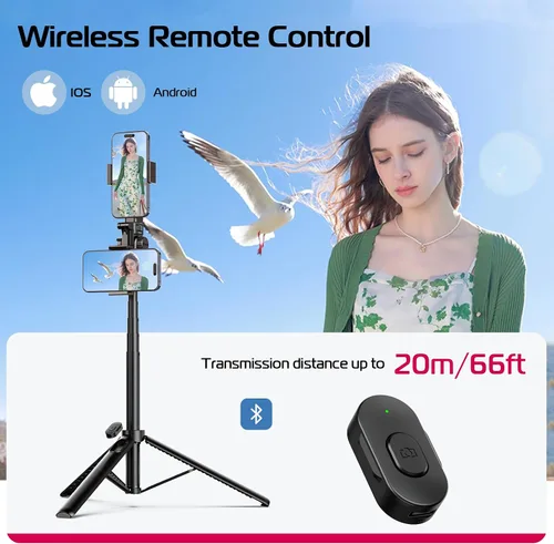 Vista 12 de ULANZI Trípode extensible MT-70, soporte para selfie stick de 63 pulgadas