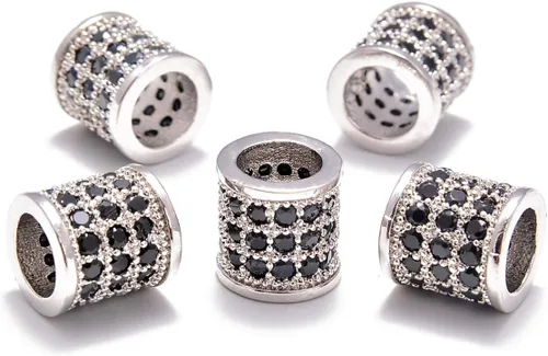 Vista 12 de AD Beads Pulsera de cuentas de zircón con tachuelas de strass