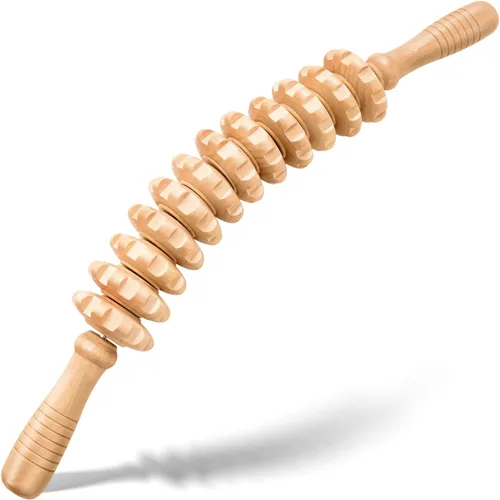 Vista 21 de Rodillo de masaje muscular - Pistola de fascia de tejido profundo para alivio del dolor miofascial, drenaje linfático y escultura corporal