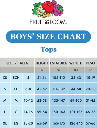 Vista 3 de Fruit of the Loom Eversoft - Camisetas y camisetas sin mangas de algodón para niño, Blanco