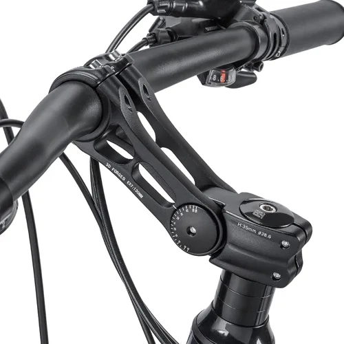 Vista 6 de Vástagos de MTB ajustables 31.8mm 70 Grados - 90/110/130/145mm Vástago elevador para manillar - Extensión de vástago de manillar de aleación
