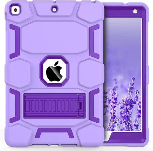 Vista 21 de CCMAO Funda para iPad de 6ª/5ª generación (9.7 pulgadas, 2018/2017), iPad Air de 2ª generación (2014) con soporte, funda protectora híbrida a prueba