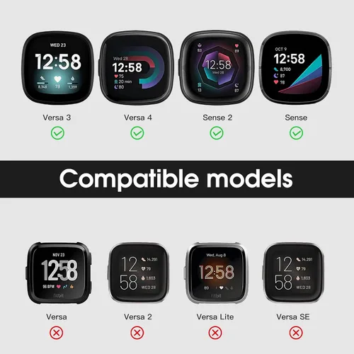 Vista 9 de Bandletic Bandas tácticas resistentes compatibles con Fitbit Versa 4 bandas/Versa 3/Sense 2/Sense, correas deportivas de nailon militar suave y Negro