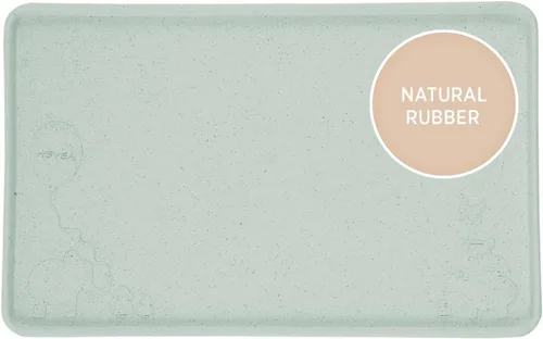 Vista 10 de HEVEA Mantel individual de goma natural para niños, alternativa a la silicona y el plástico con material reciclado, seguro para niños con divertidos